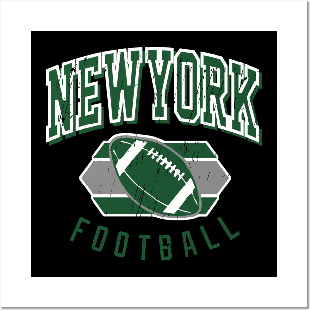 New York Football Vintage Wall Art by funandgames